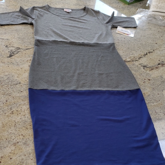Lula Roe Julia XXS colorblock dress. NWT. - Picture 2 of 4